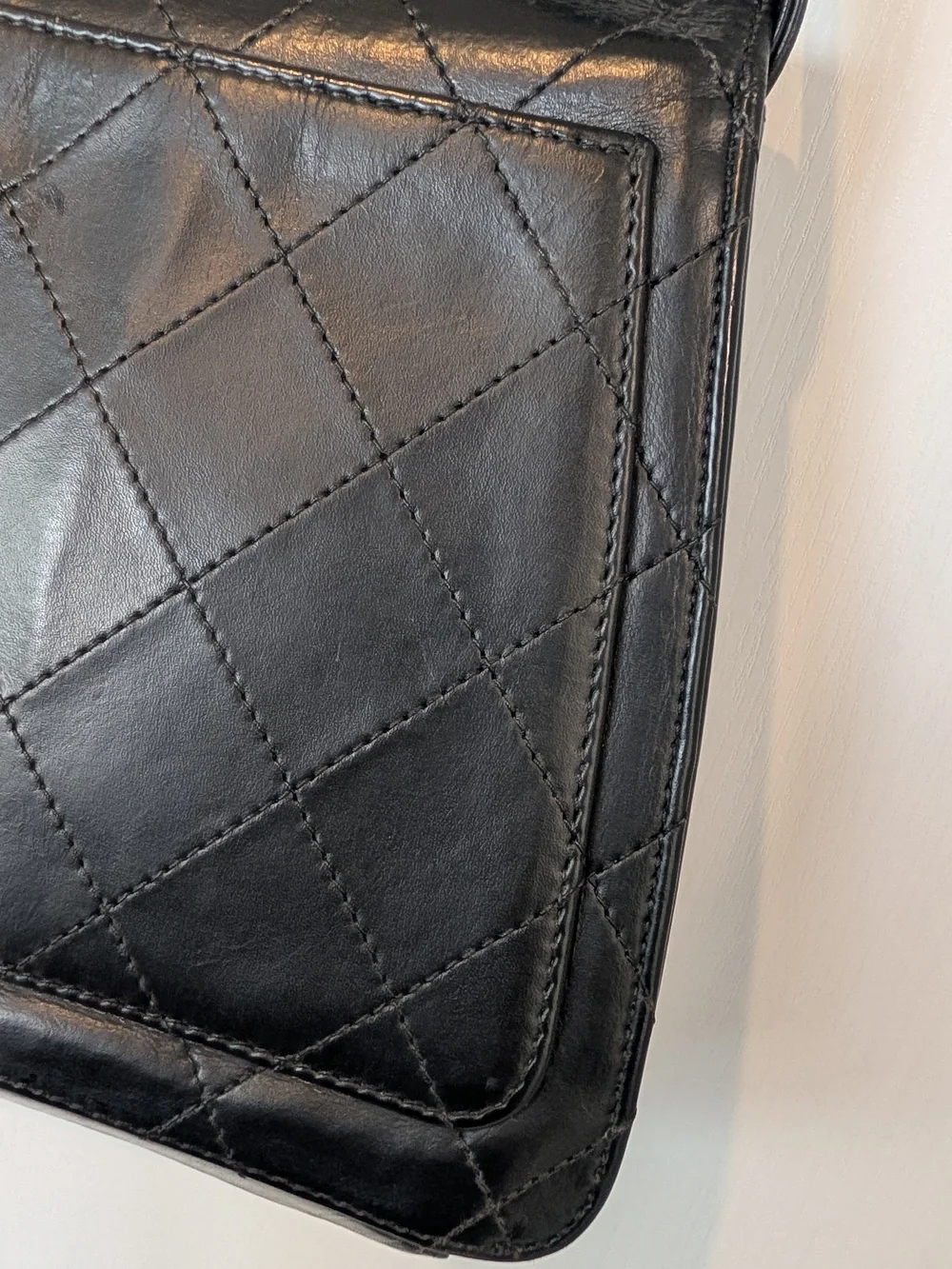 Chanel Vintage Matelassé Kelly Shoulder Bag In Black Quilted Lambskin